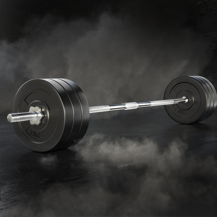 Everfit 68kg Barbell Set Weight Plates Bar Lifting Bench 168cm.