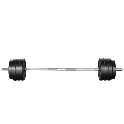 Everfit 78kg Barbell Set Weight Plates Bar Lifting Bench 168cm.