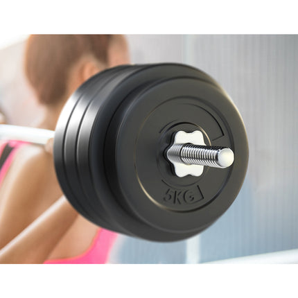 Everfit 78kg Barbell Set Weight Plates Bar Lifting Bench 168cm.
