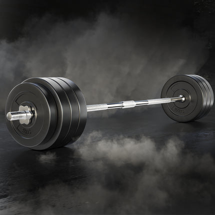 Everfit 78kg Barbell Set Weight Plates Bar Lifting Bench 168cm.