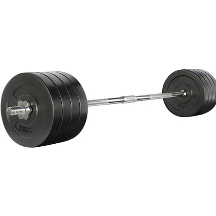 Everfit 88kg Barbell Set Weight Plates Bar Lifting Bench 168cm.