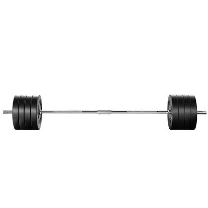 Everfit 88kg Barbell Set Weight Plates Bar Lifting Bench 168cm.