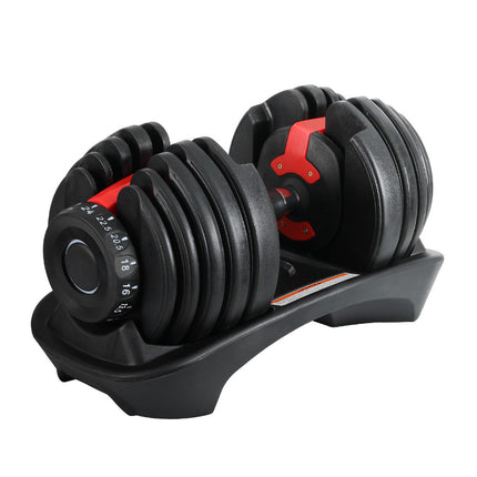 Everfit 24kg Dumbbells Adjustable Dumbbell Weight Plates Home Gym.
