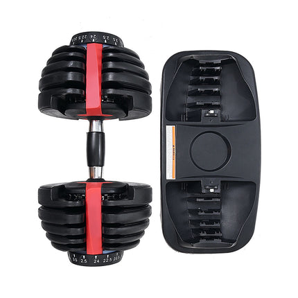 Everfit 24kg Dumbbells Adjustable Dumbbell Weight Plates Home Gym 2pcs.