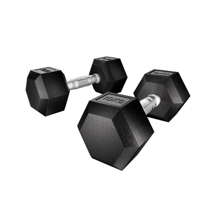 Everfit 20kg Hex Dumbbells Set Dumbbells Weights Lifting Bench Gym Workout 2x10kg.