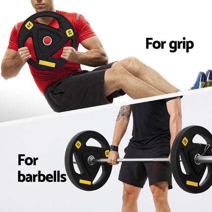Everfit Weight Plates Olympic 5kg Dumbbells Barbells Plate Weight Lifting Home.