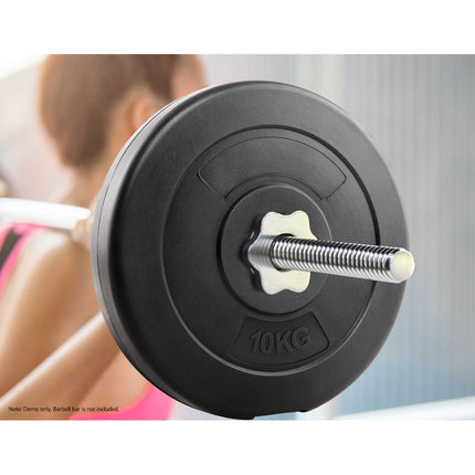 Everfit Weight Plates Standard 2X 10kg Barbell Plate Weight Lifting.