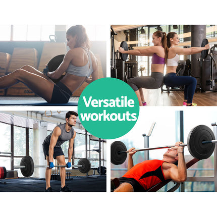 Everfit Weight Plates Standard 2X 10kg Barbell Plate Weight Lifting.