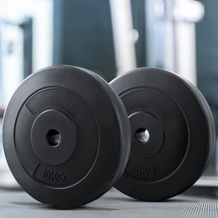 Everfit Weight Plates Standard 2X 10kg Barbell Plate Weight Lifting.