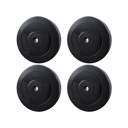 Everfit 40kg Barbell Weight Plates Standard Home Gym Press Fitness Exercise.