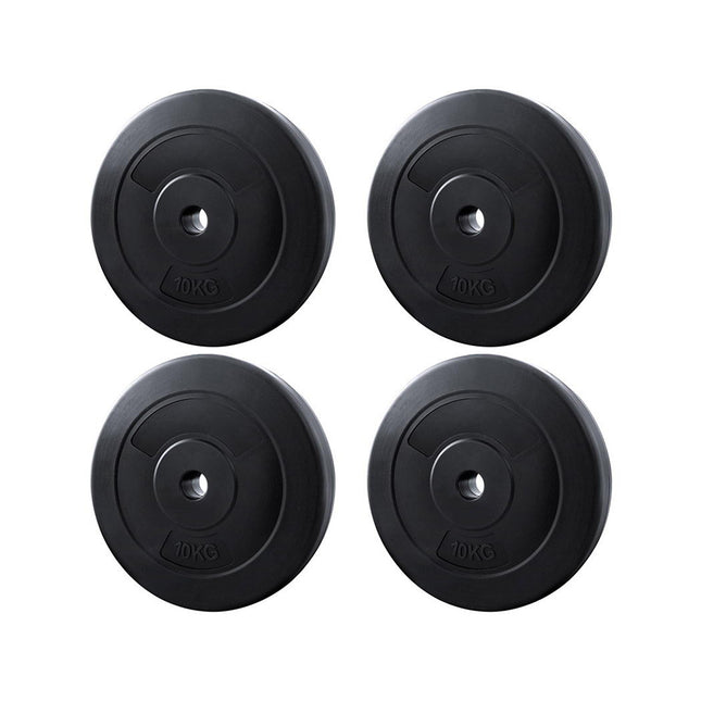 Everfit 40kg Barbell Weight Plates Standard Home Gym Press Fitness Exercise.