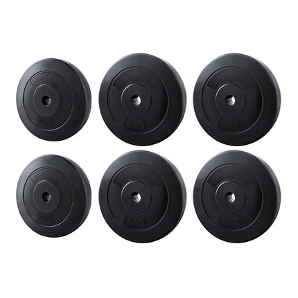 Everfit 50kg Barbell Weight Plates Standard Home Gym Press Fitness Exercise.