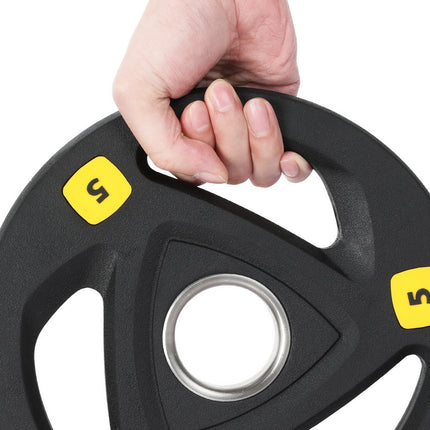 Everfit Weight Plates Olympic 5kg Dumbbells Barbells Plate Weight Lifting Home.