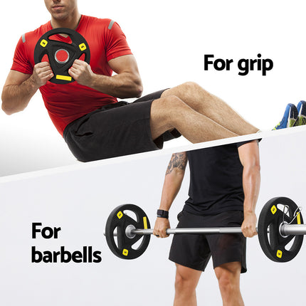 Everfit Weight Plates Olympic 5kg Dumbbells Barbells Plate Weight Lifting Home.
