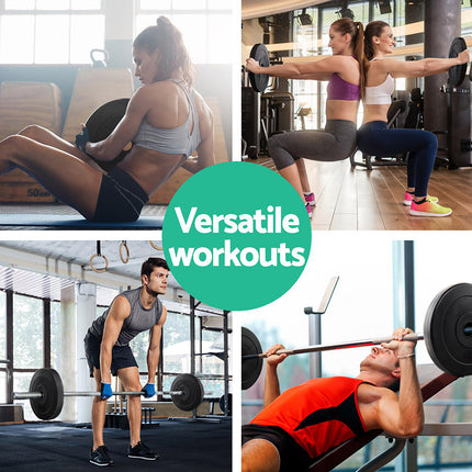 Everfit 60kg Barbell Weight Plates Standard Home Gym Press Fitness Exercise.