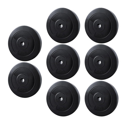 Everfit 80kg Barbell Weight Plates Standard Home Gym Press Fitness Exercise.