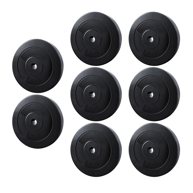 Everfit 80kg Barbell Weight Plates Standard Home Gym Press Fitness Exercise.