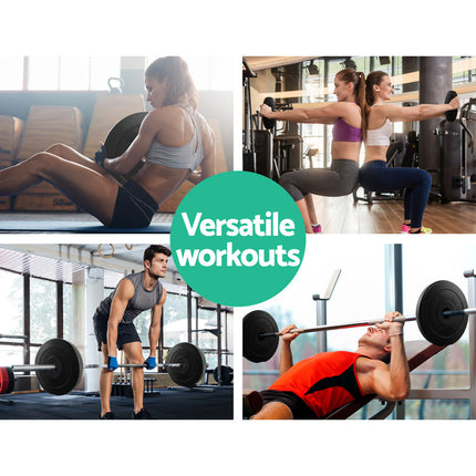 Everfit Weight Plates Standard 2X 5kg Barbell Plate Weight Lifting.