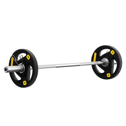 Everfit Barbells Set 16kg 120cm Dumbbells Barbells Plate Weight Lifting Home Gym.