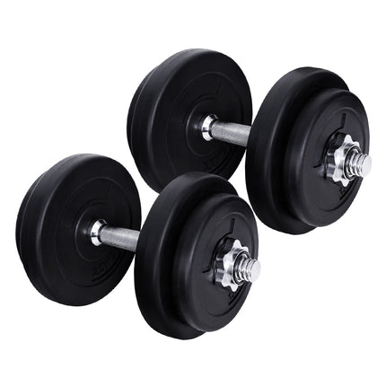 Everfit 20kg Dumbbell Set Weight Plates Dumbbells Lifting Bench.