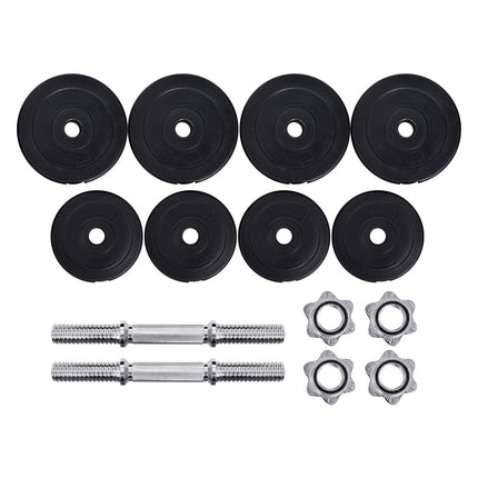 Everfit 20kg Dumbbell Set Weight Plates Dumbbells Lifting Bench.