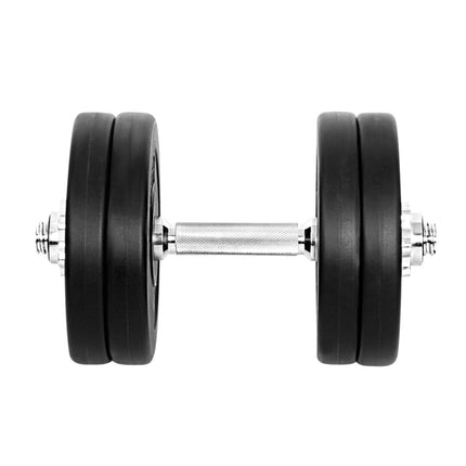 Everfit 25kg Dumbbell Set Weight Plates Dumbbells Lifting Bench.