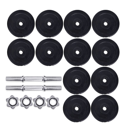 Everfit 35kg Dumbbell Set Weight Plates Dumbbells Lifting Bench.