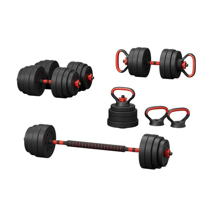 Everfit 40kg Adjustable Dumbbells Set Kettle Bell Weight Plates Barbells Gym.