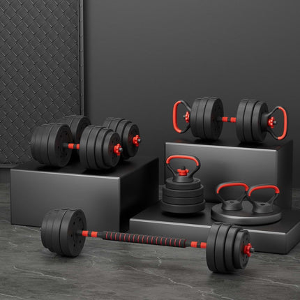 Everfit 40kg Adjustable Dumbbells Set Kettle Bell Weight Plates Barbells Gym.
