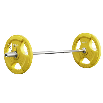Everfit Weight Plates Olympic 15kgx2 Dumbbell Barbell Plate Weight Lifting Home Gym Red.
