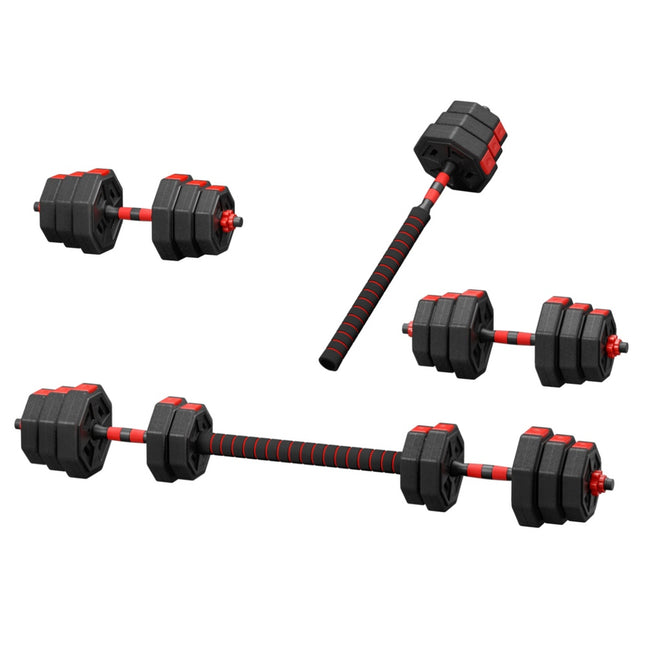 Everfit 20kg Adjustable Dumbbell Barbell Set Weight Plates Home Workout.