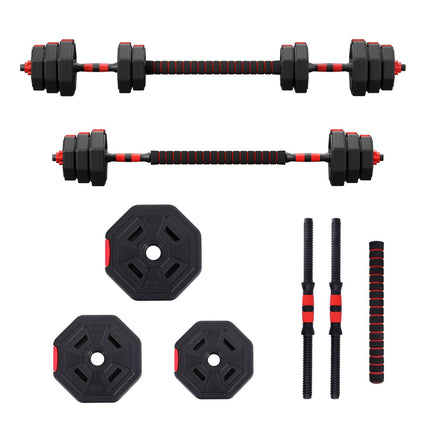 Everfit 20kg Adjustable Dumbbell Barbell Set Weight Plates Home Workout.