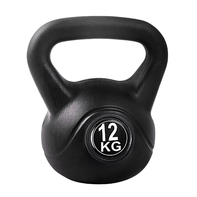 Everfit 12kg Kettlebell Set Weight Lifting Bench Dumbbells Kettle Bell Gym Home.