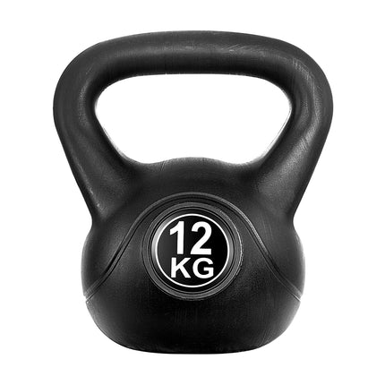 Everfit 12kg Kettlebell Set Weight Lifting Bench Dumbbells Kettle Bell Gym Home.