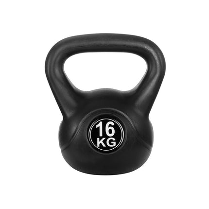 Everfit 16kg Kettlebell Set Weight Lifting Bench Dumbbells Kettle Bell Gym Home.