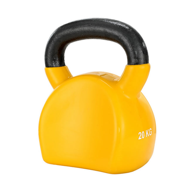 Everfit 20kg Kettlebell Set Weightlifting Bench Dumbbells Kettle Bell Gym Home.