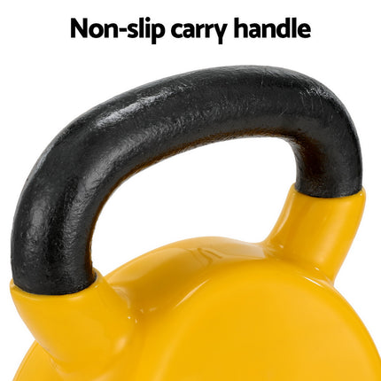 Everfit 20kg Kettlebell Set Weightlifting Bench Dumbbells Kettle Bell Gym Home.