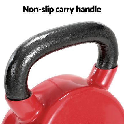 Everfit 24kg Kettlebell Weightlifting Bench Dumbbells Kettle Bell Gym Home.