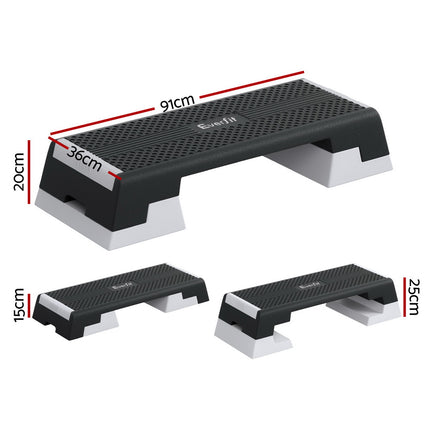 Everfit 3 Level Aerobic Step Adjustable Stepper for Home Workouts.