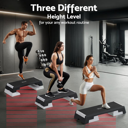 Everfit 3 Level Aerobic Step Adjustable Stepper for Home Workouts.