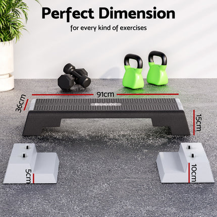 Everfit 3 Level Aerobic Step Adjustable Stepper for Home Workouts.