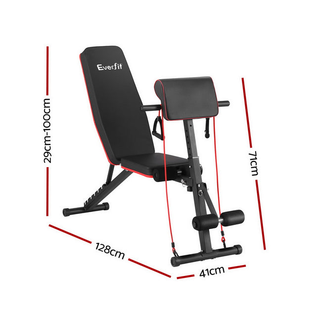 Everfit Weight Bench Adjustable Preacher Curl Bench Press Dumbbell Stool 260kg.