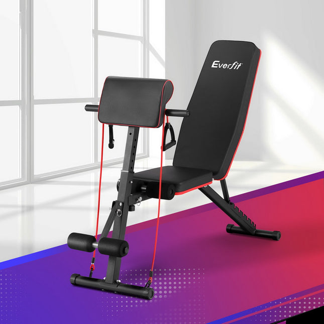 Everfit Weight Bench Adjustable Preacher Curl Bench Press Dumbbell Stool 260kg.