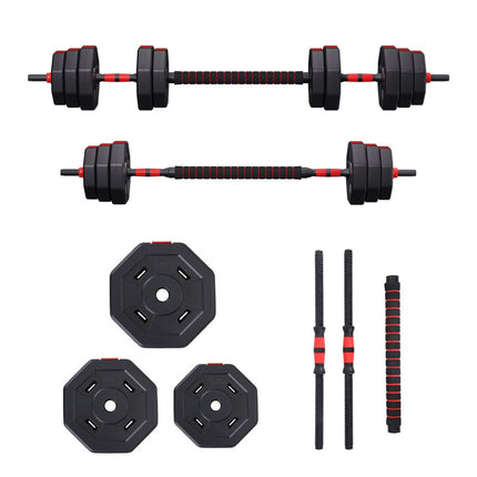 Everfit 40kg Adjustable Dumbbell Barbell Set Weight Plates Home Workout.