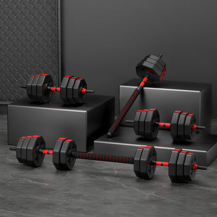 Everfit 40kg Adjustable Dumbbell Barbell Set Weight Plates Home Workout.