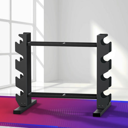 Everfit Dumbbells Rack Dumbbell Kettlebell Stand Home Gym Storage 200kg Capacity.