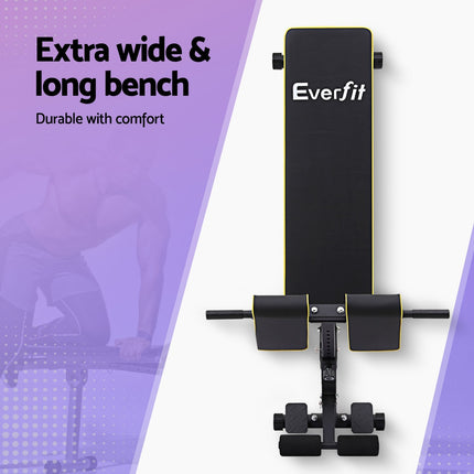 Everfit Roman Chair Adjustable Weight Bench Strength Training Preacher Curls.