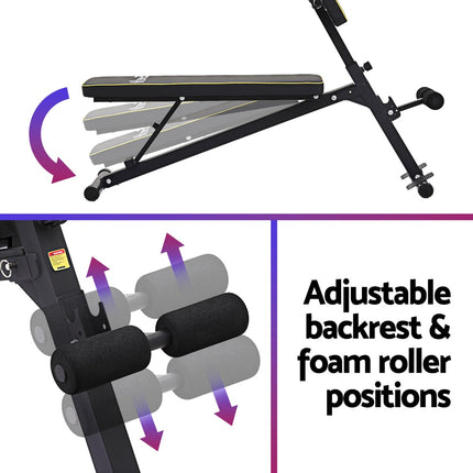 Everfit Roman Chair Adjustable Weight Bench Strength Training Preacher Curls.