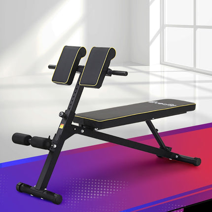 Everfit Roman Chair Adjustable Weight Bench Strength Training Preacher Curls.