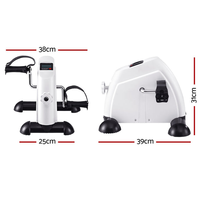 Everfit Pedal Exerciser Mini Exercise Bike Cross Trainer Under Desk Bike White.